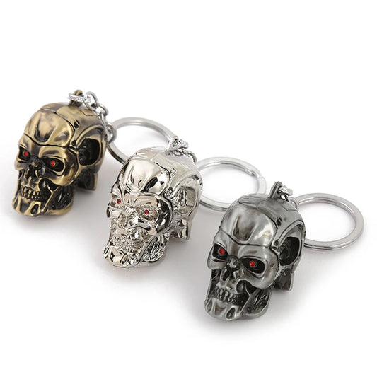 ๐ 3D Skull Head Keychain โ Bold & Edgy Alloy Key Ring ๐