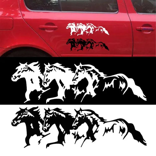 π Grace in Motion β Running Horses Car Sticker π