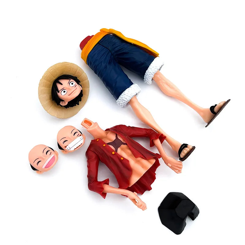 π₯ 28cm One Piece β Luffy 3-in-1 Face Changing Action Figure πππ