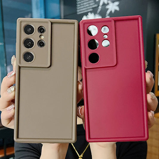 π Candy Color Silicone Phone Case β Soft TPU Cover for Samsung Galaxy