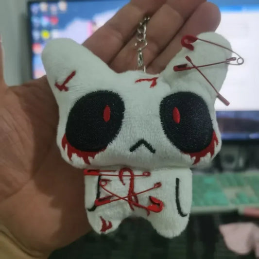 Halloween Horror Plush Keychain - Creepy Monster Doll Bag Charm