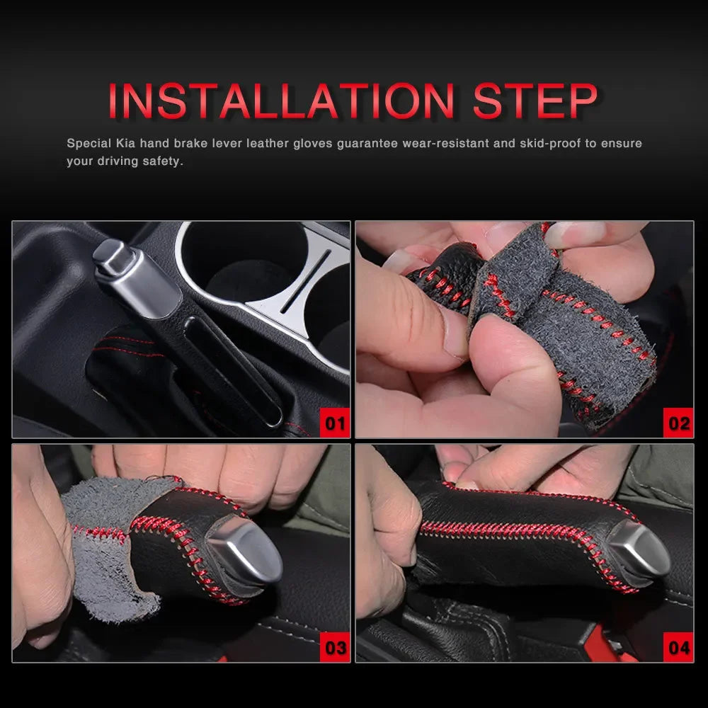 Premium Leather Gear & Handbrake Cover – For SEAT & Skoda 🚗
