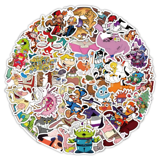 🎉🦊 Cartoon Animal Sticker Mega Pack/50pcs 🐷🐻