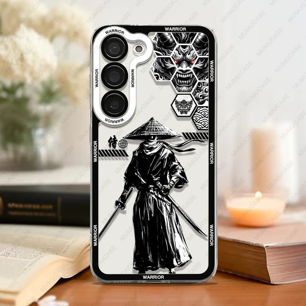Samurai Spirit – Soft TPU Phone Case with Japanese Art for Samsung