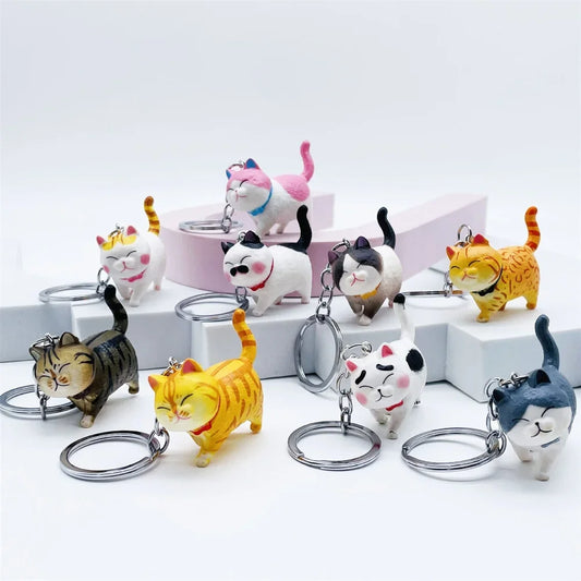 πΎ Cartoon Cat Keychain β Fun & Lovely Gift for Everyone! πΊ