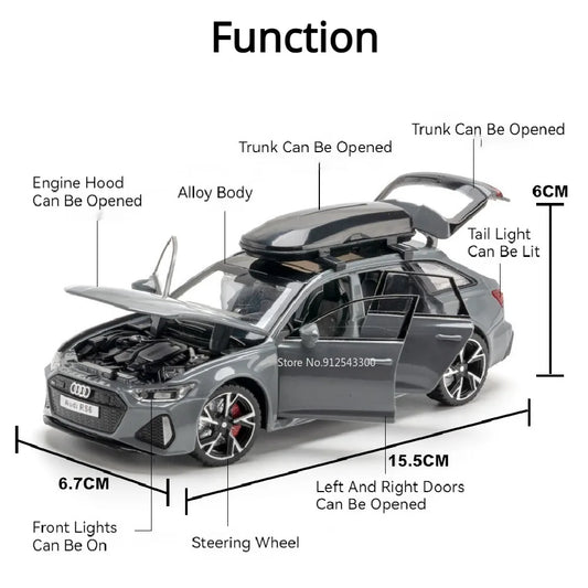 π€ Audi RS6 Avant 1:32 Scale Diecast Model Car β Luxury Black Edition π