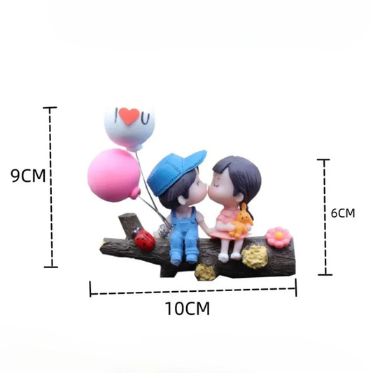 🚗💕 Cute Cartoon Couples Figurines – Love That Rides With You!