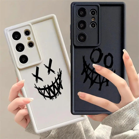 Smiling Devil Print Case – Soft Shockproof Cover for Samsung Galaxy