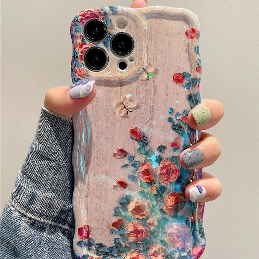 Vintage Oil Painting Phone Case β Elegant Floral Shockproof Cover πΈπ±