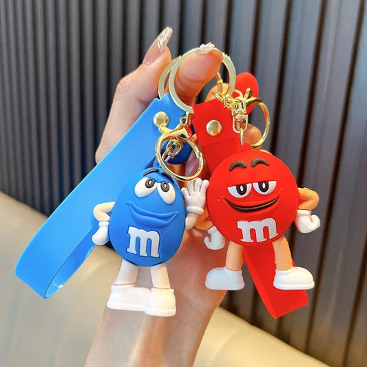 M&M's Style Keychain Set β Colorful Candy Character Charms π¬π