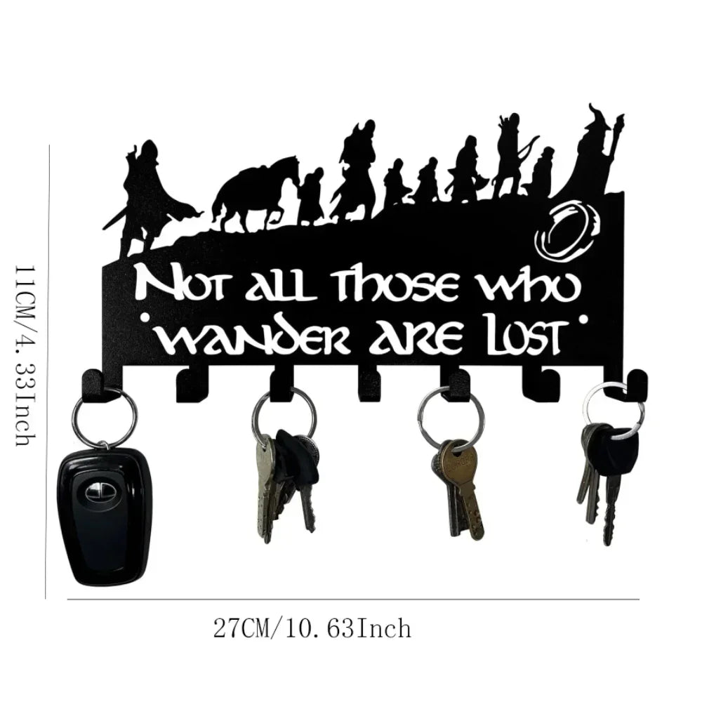 🖼️ Decorative Metal Key Holder – Wall-Mounted Iron Art for Your Home!