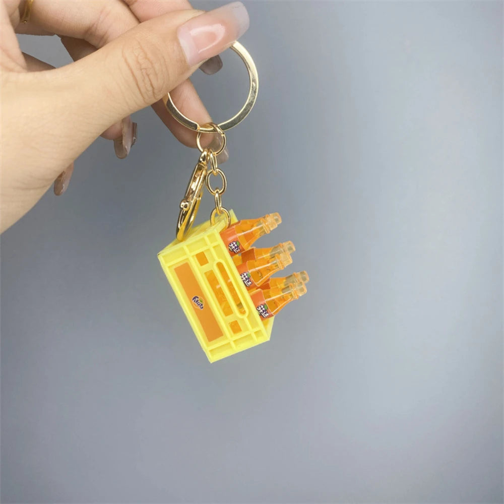 🥤✨ Mini Soda Crate Keychain – Coca Cola, Pepsi, Sprite & More!