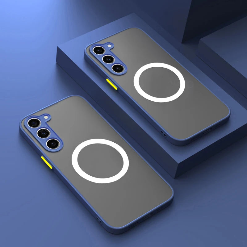 π§² Sleek Matte Magnetic Case β For Samsung Galaxy | Frosted Finish & Wireless Charging