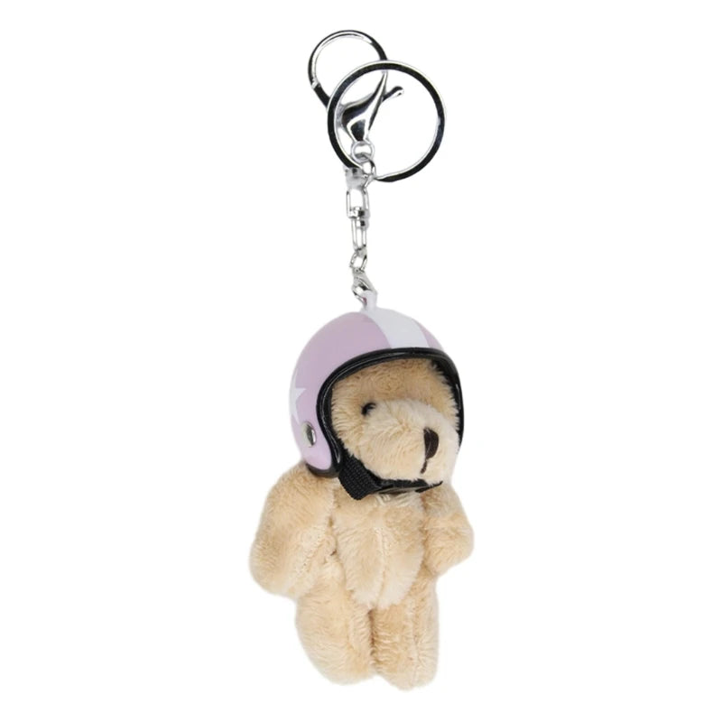 Teddy Bear Keychain with Helmet β Adorable & Adventurous! π§ΈποΈ