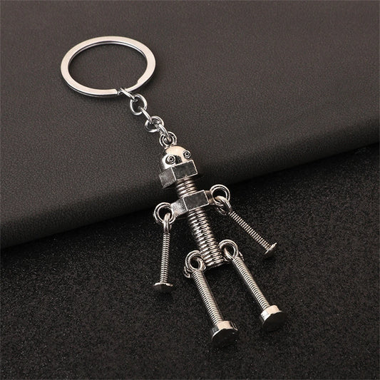 Vintage Metal Robot Keychain