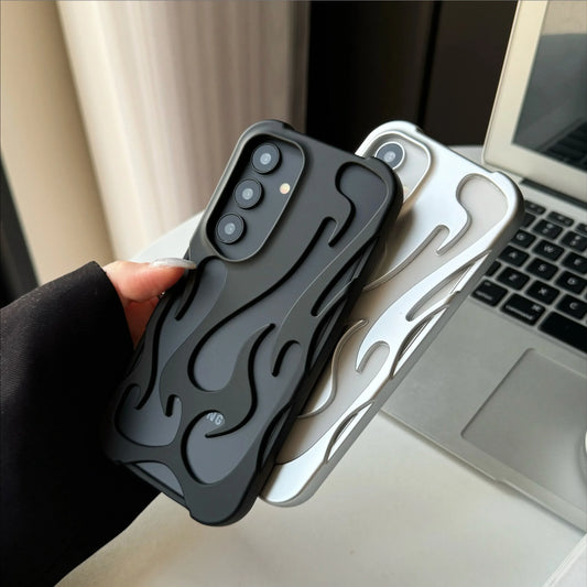 🔥 3D Flame Pattern Phone Case – Slim & Shockproof Style for Samsung