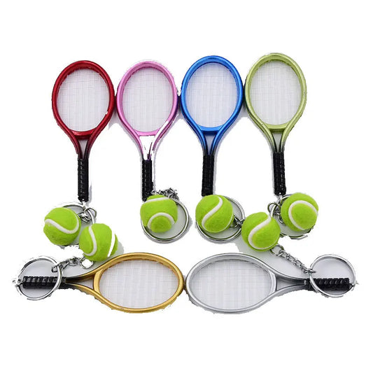 πΎ Mini Tennis Keychain Set β 6PCS Racket & Ball Keyrings π