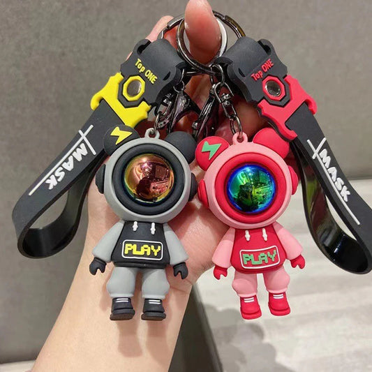 πβ‘ Cartoon Lightning Bear Keychain β Adorable Astronaut Vibes! π»π