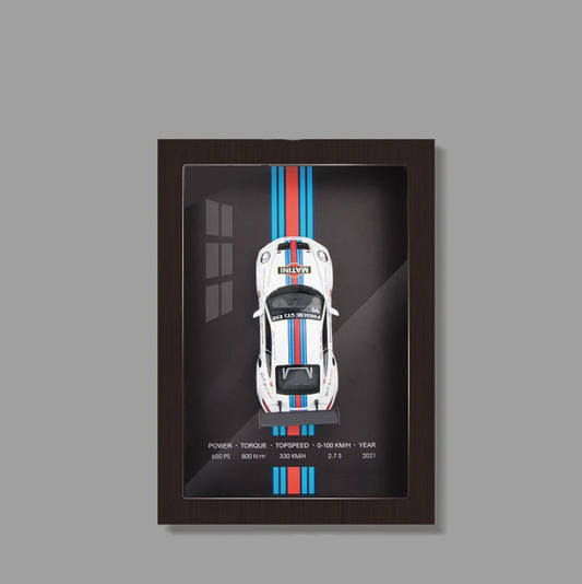 πΌοΈ 1:32 Framed 3D Sports Car Model β Metal Racing Art for Display & Gifts π