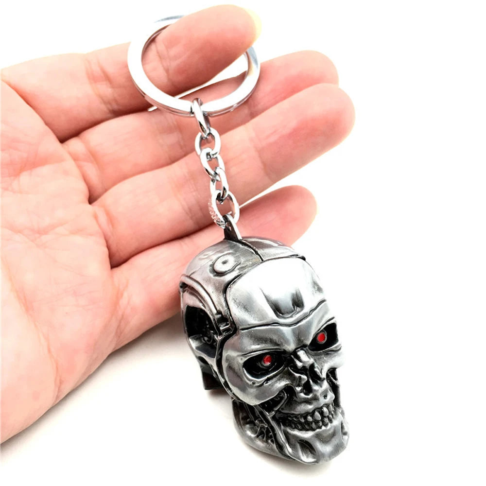 💀 3D Skull Head Keychain – Bold & Edgy Alloy Key Ring 🔑