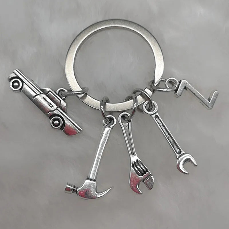 🛠️ Classic Car & Tools Keychain 🔧🚗