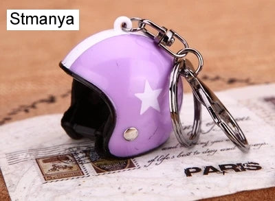 ⭐ Mini Helmet Keychain – Colorful Biker Style Charm 🏍️