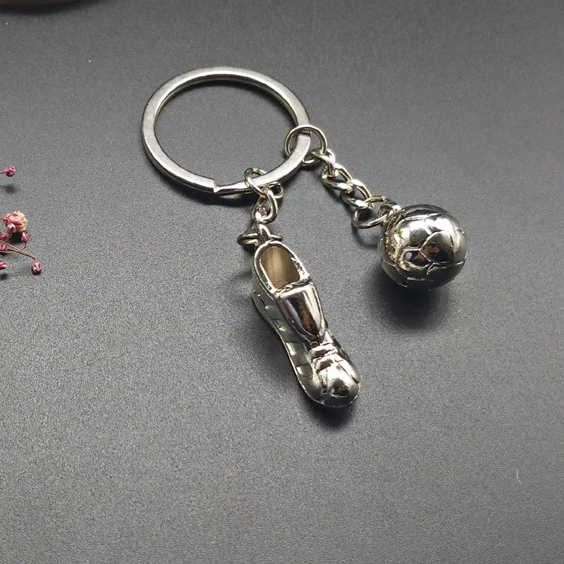⚽ Fashion Football Keychain – With Soccer Shoe & Ball Charm 👟