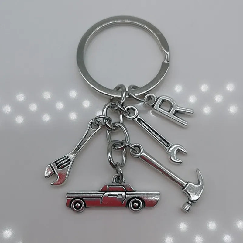 🛠️ Classic Car & Tools Keychain 🔧🚗