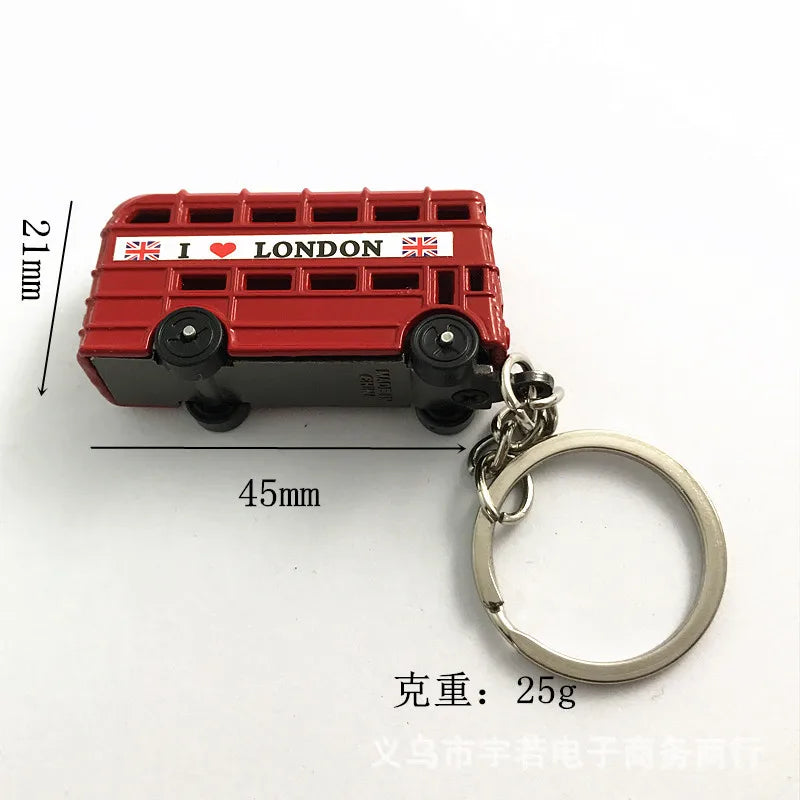 ✨🚌📮 London Charm Keychain Set 🕰️