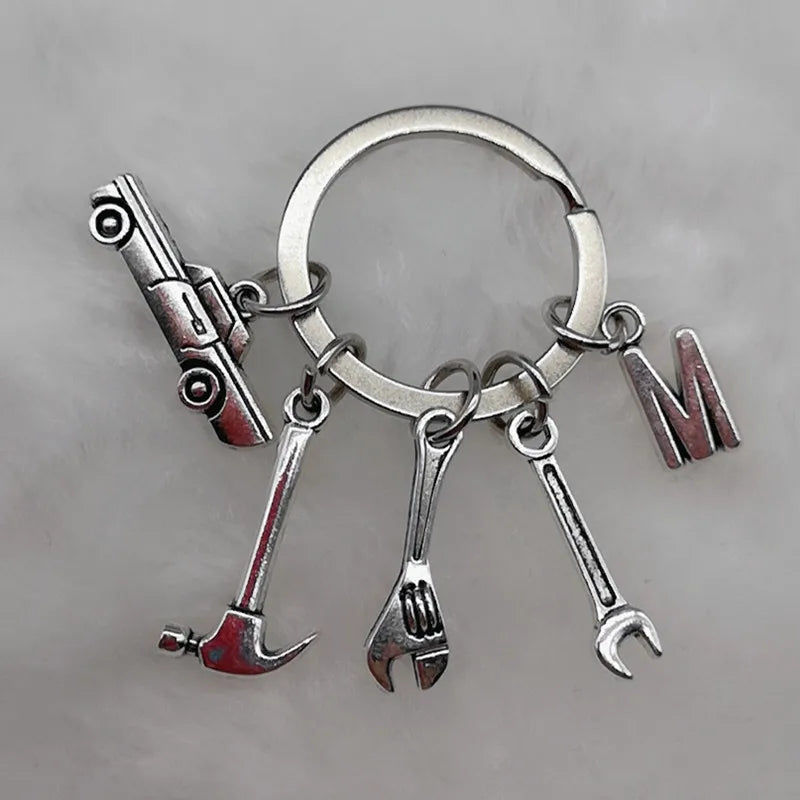 🛠️ Classic Car & Tools Keychain 🔧🚗