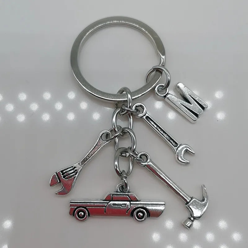 🛠️ Classic Car & Tools Keychain 🔧🚗