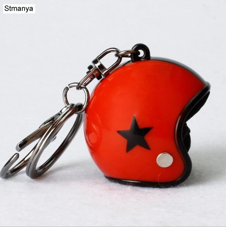 ⭐ Mini Helmet Keychain – Colorful Biker Style Charm 🏍️