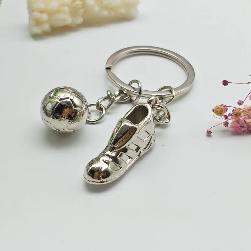 ⚽ Fashion Football Keychain – With Soccer Shoe & Ball Charm 👟