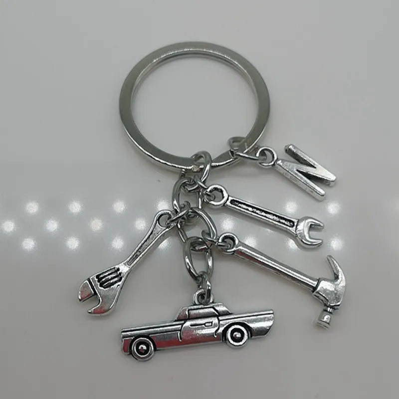 🛠️ Classic Car & Tools Keychain 🔧🚗