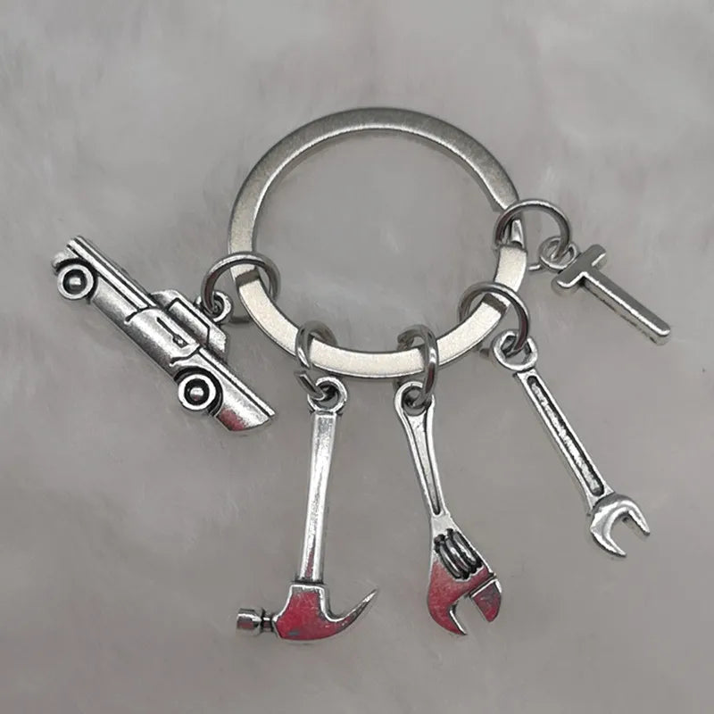 🛠️ Classic Car & Tools Keychain 🔧🚗