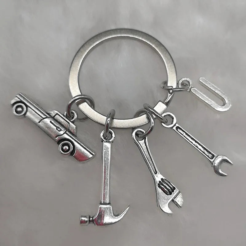 🛠️ Classic Car & Tools Keychain 🔧🚗