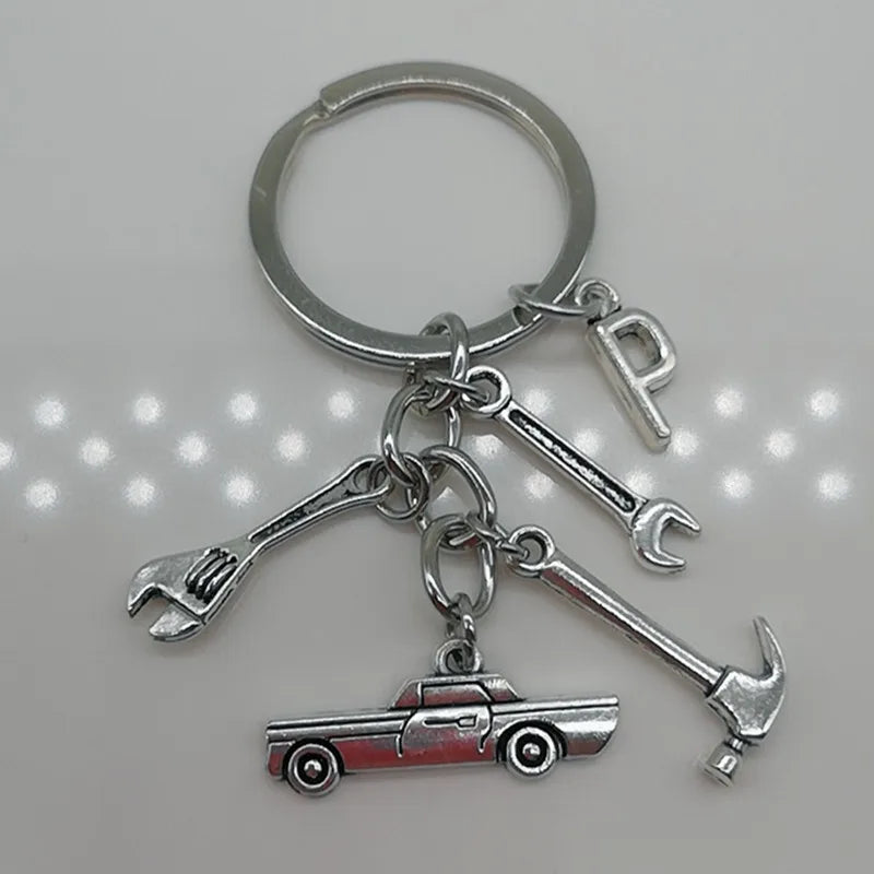 🛠️ Classic Car & Tools Keychain 🔧🚗