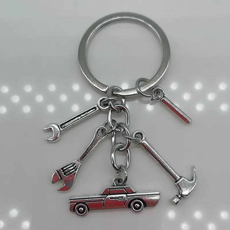 🛠️ Classic Car & Tools Keychain 🔧🚗