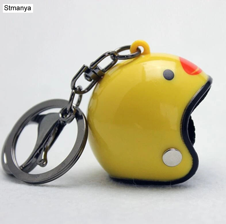 ⭐ Mini Helmet Keychain – Colorful Biker Style Charm 🏍️