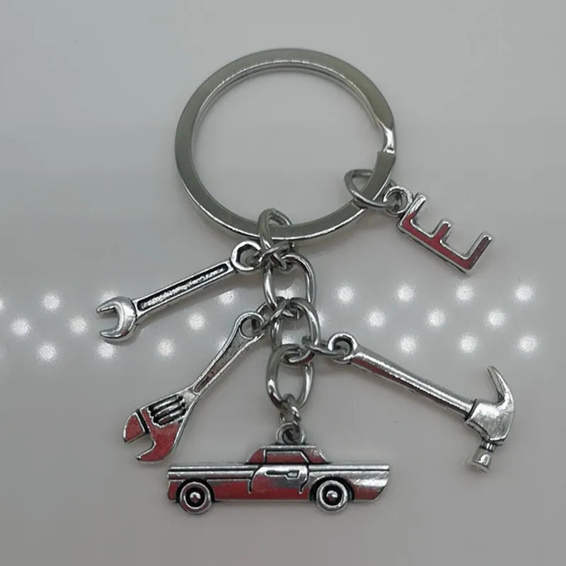 🛠️ Classic Car & Tools Keychain 🔧🚗