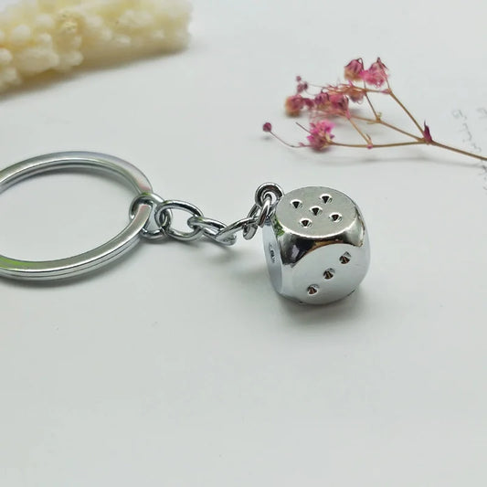 🎸🎲 Cool Metal Keychains – Guitar & Dice Edition