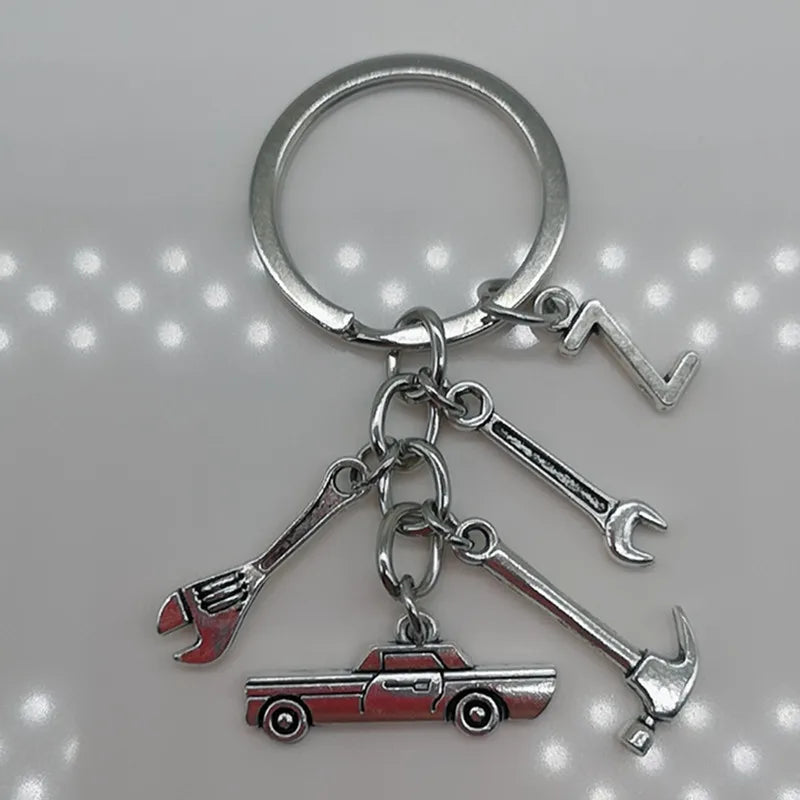 🛠️ Classic Car & Tools Keychain 🔧🚗