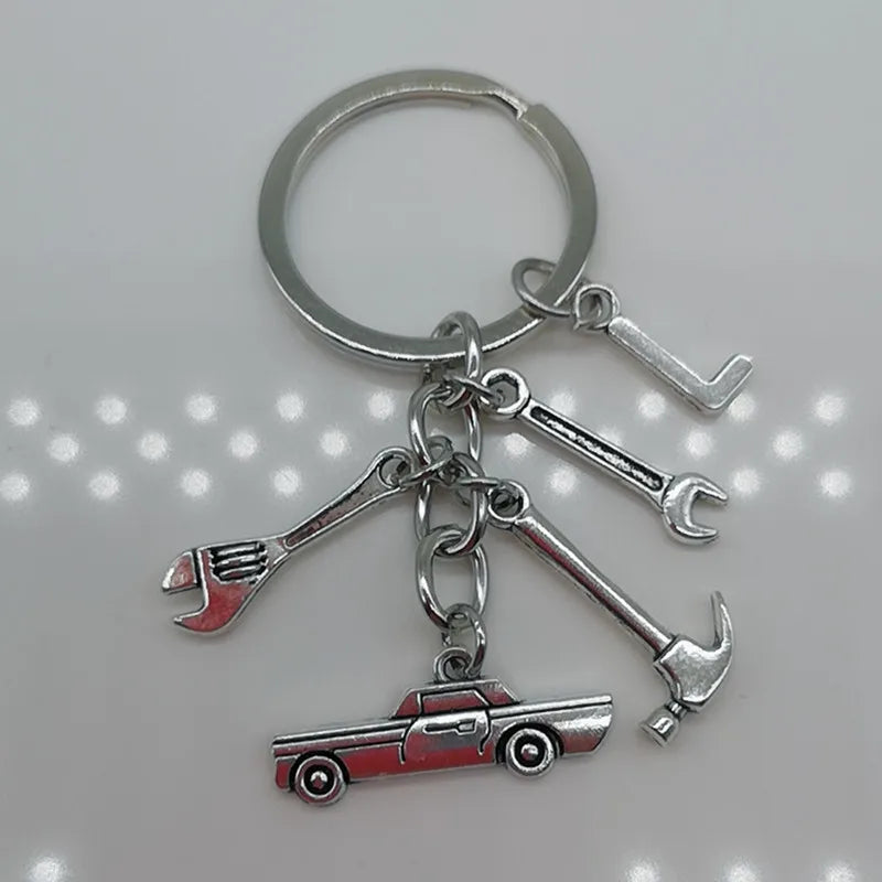 🛠️ Classic Car & Tools Keychain 🔧🚗