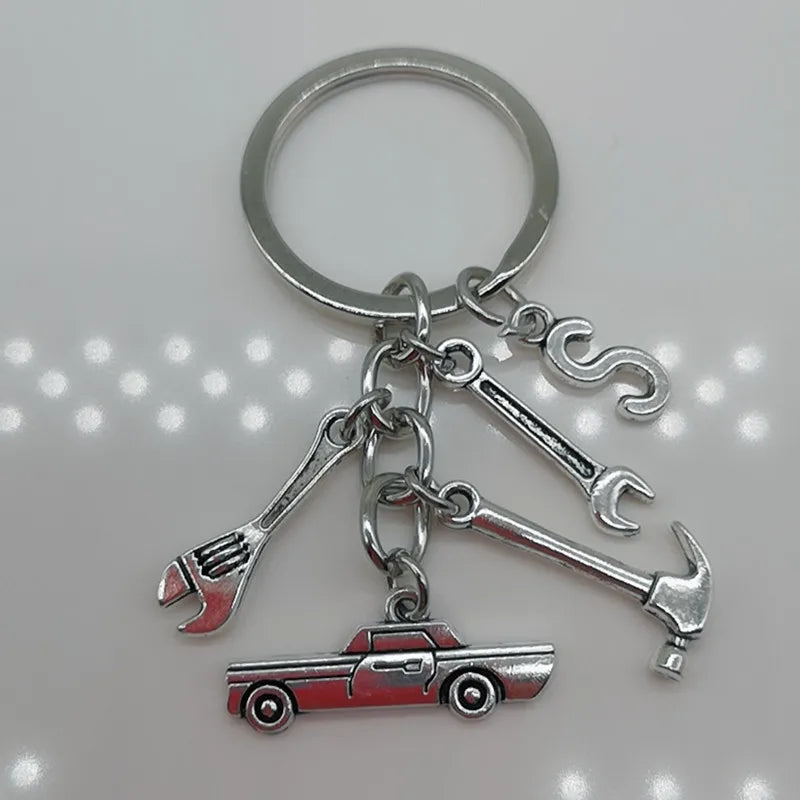 🛠️ Classic Car & Tools Keychain 🔧🚗