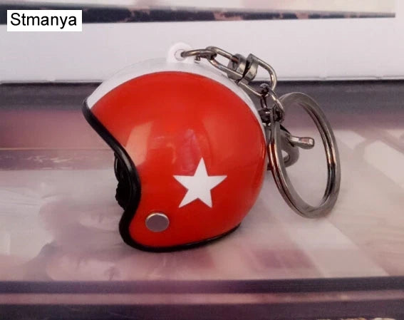 ⭐ Mini Helmet Keychain – Colorful Biker Style Charm 🏍️