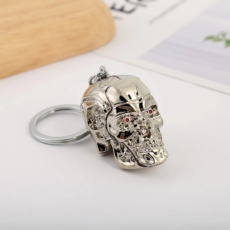 💀 3D Skull Head Keychain – Bold & Edgy Alloy Key Ring 🔑