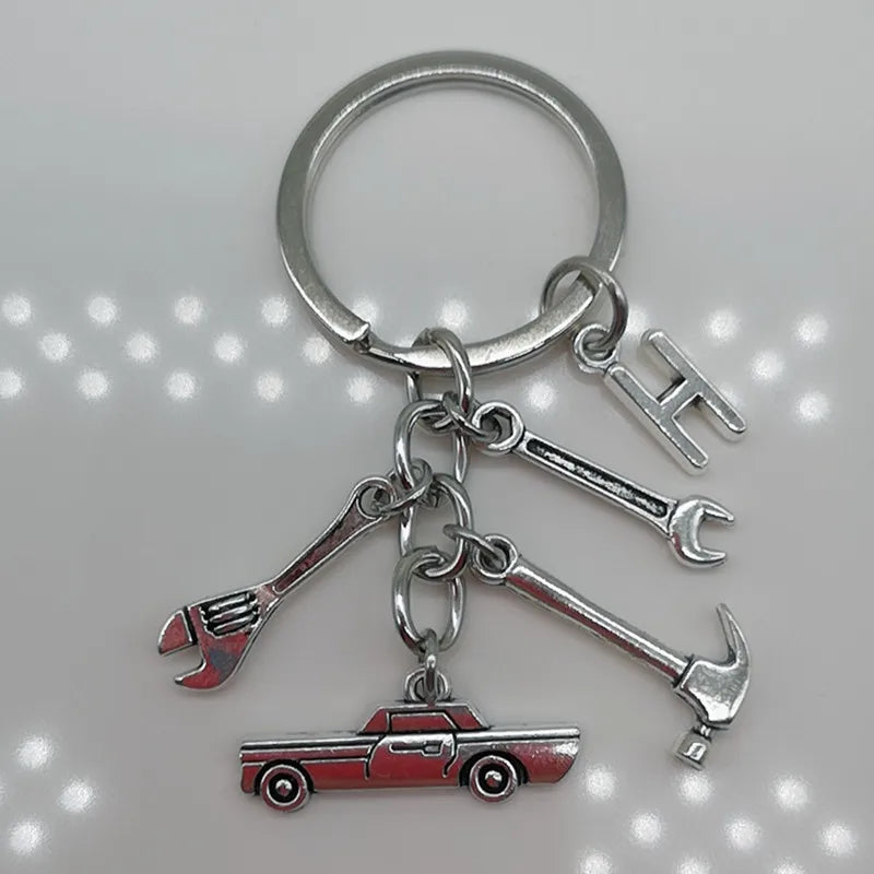 🛠️ Classic Car & Tools Keychain 🔧🚗