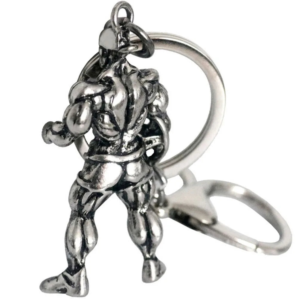 💪🏋️‍♂️ Strong Man Dumbbell Keychain – Fitness Gym Gift for Men