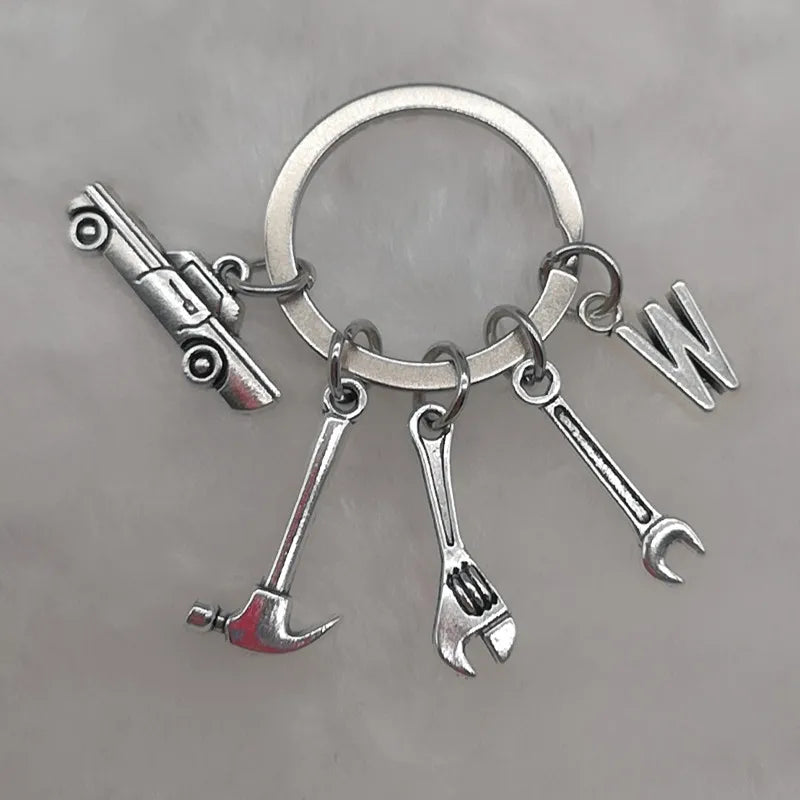 🛠️ Classic Car & Tools Keychain 🔧🚗