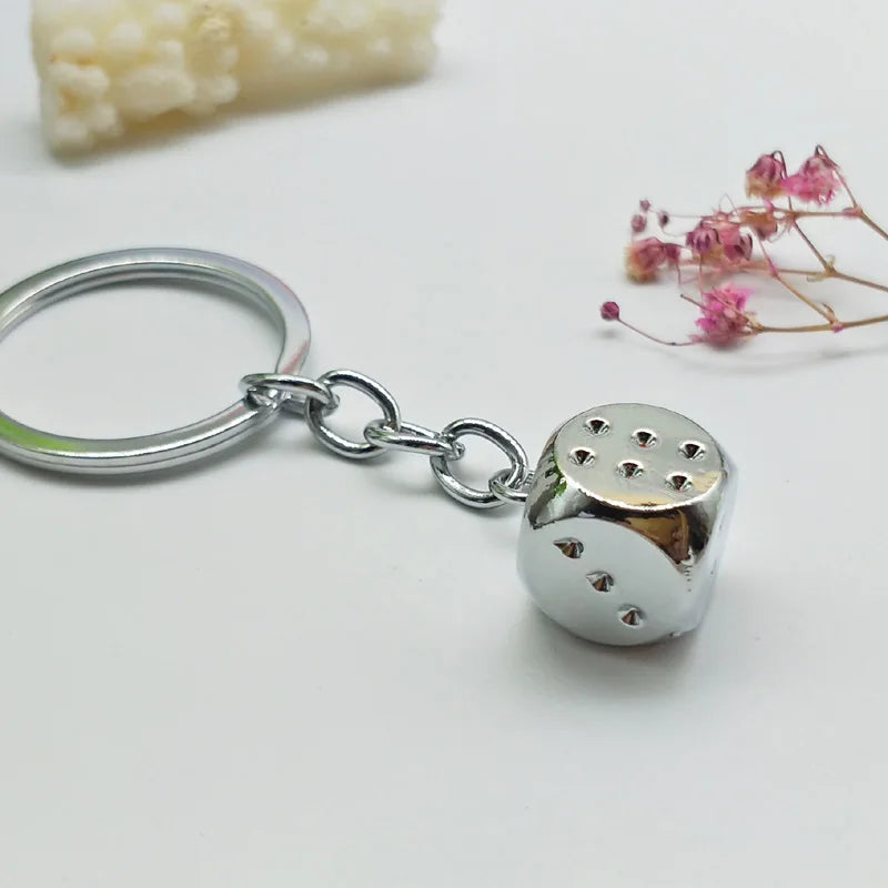 🎸🎲 Cool Metal Keychains – Guitar & Dice Edition